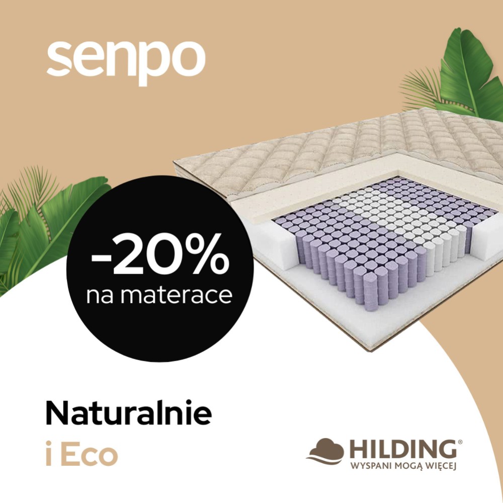 Senpo - promocja na materace ekologiczne i naturalne Hilding